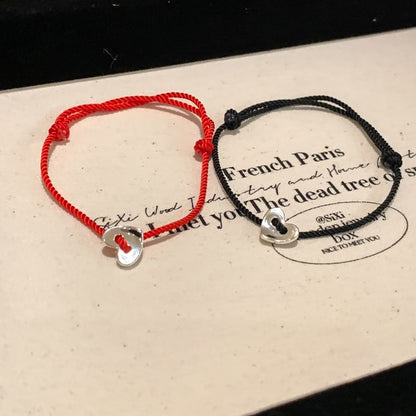 Alloy String Bracelet Heart