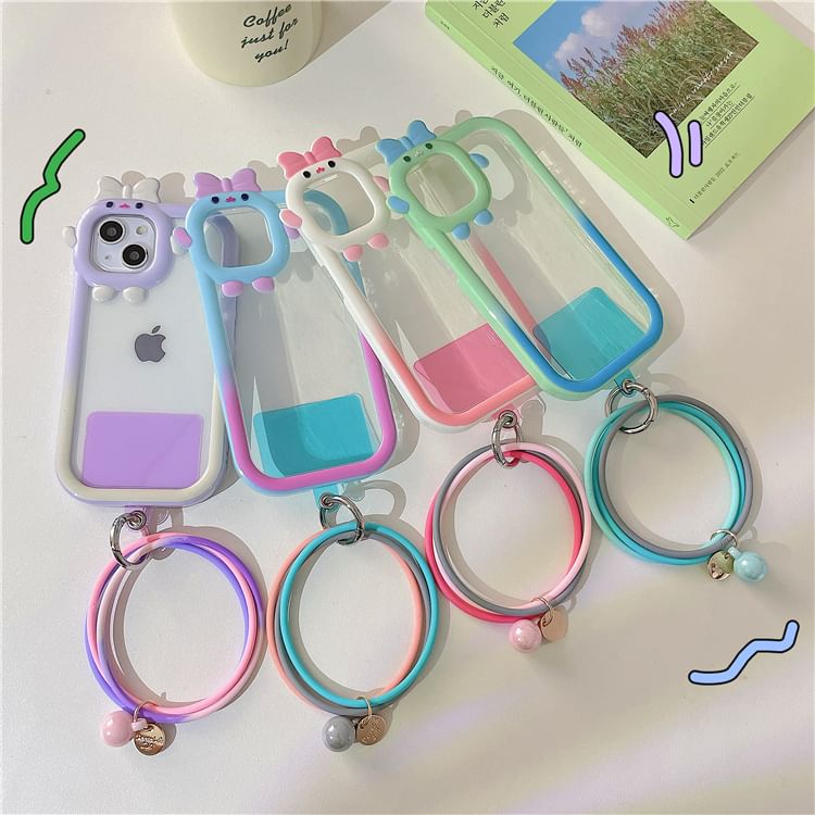 Strap with Phone Lanyard Pad Layered Hoop