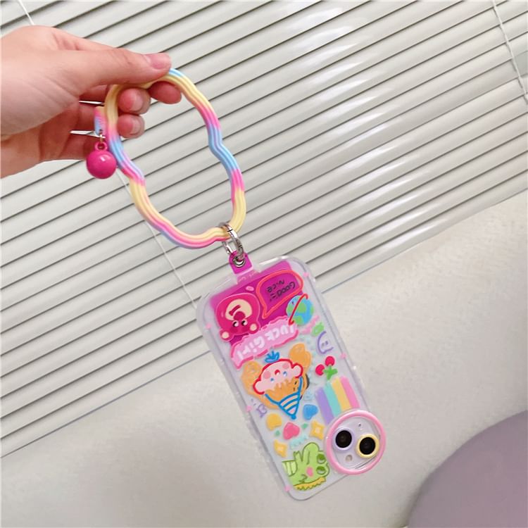 Hoop with Pad Wavy Strap Lanyard Phone