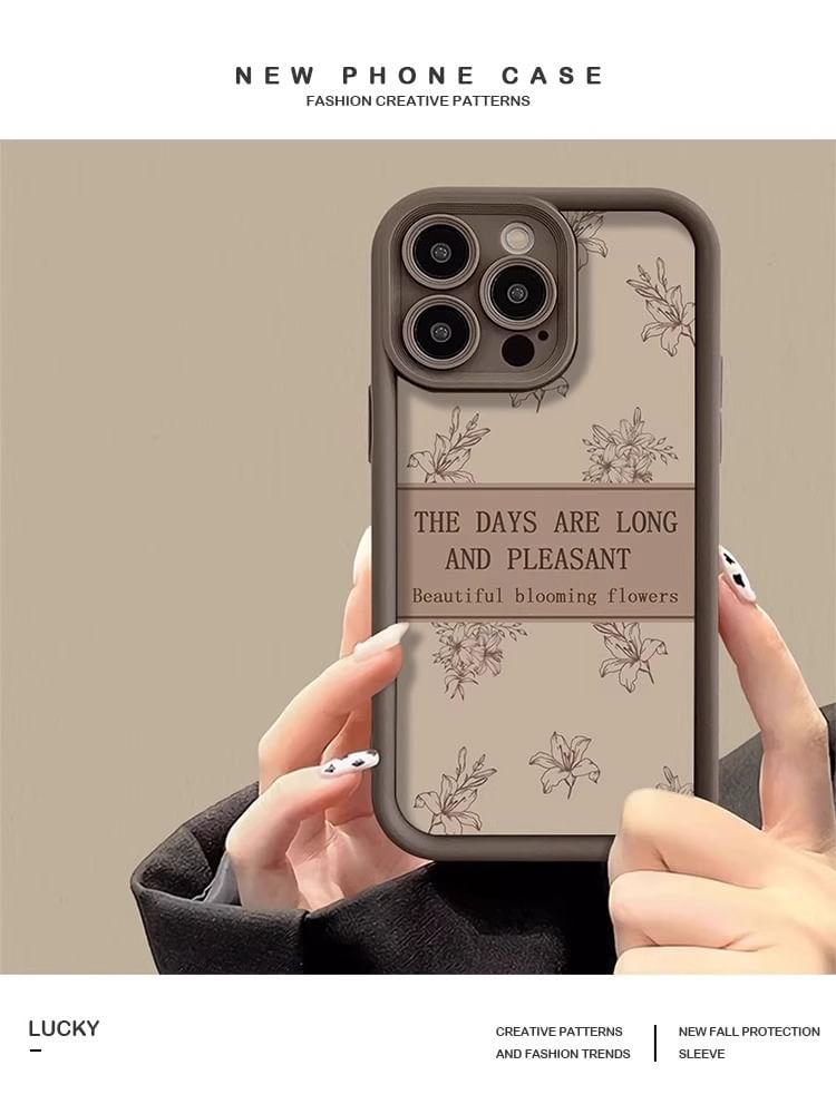 Case Phone Lettering Floral