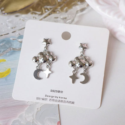 Moon Cloud Earring Dangle Star Alloy