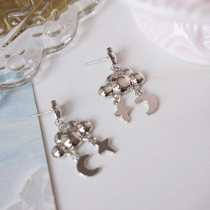 Moon Cloud Earring Dangle Star Alloy