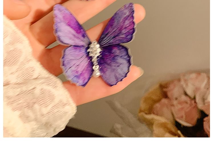 Rhinestone Hair Set / Butterfly Clip