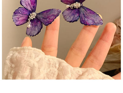 Rhinestone Hair Set / Butterfly Clip