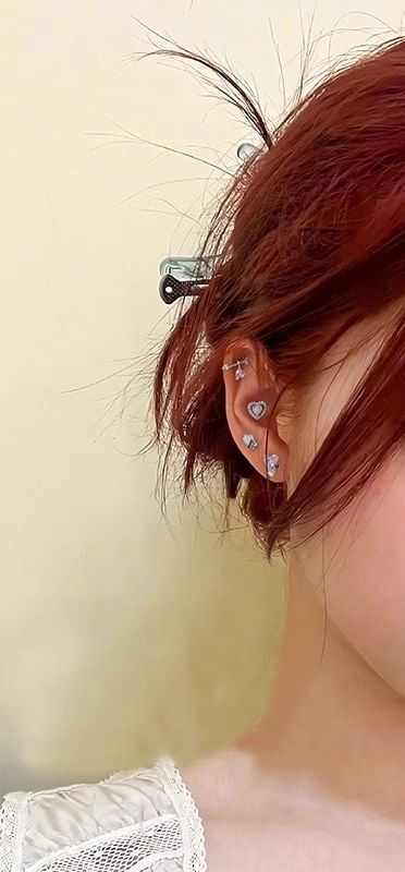 Ear Stud Set Rhinestone