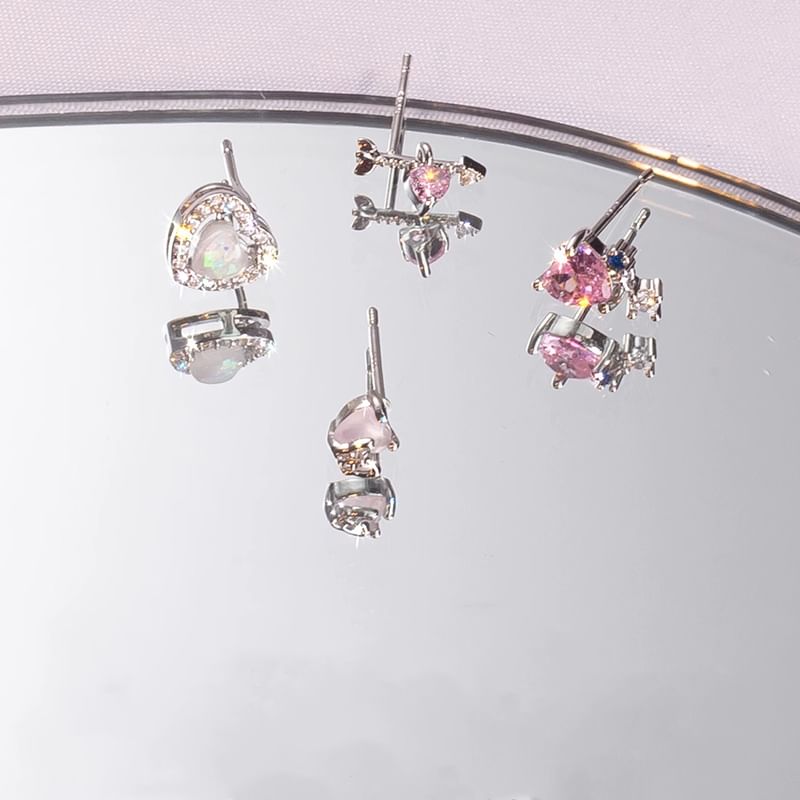 Ear Stud Set Rhinestone