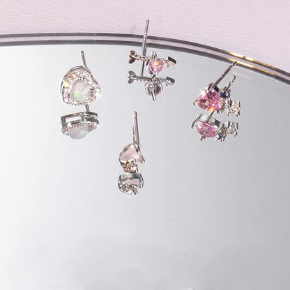 Ear Stud Set Rhinestone