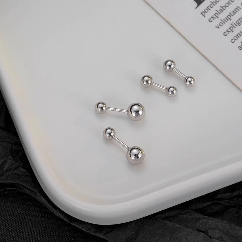 Ear Sterling Ball Silver Stud