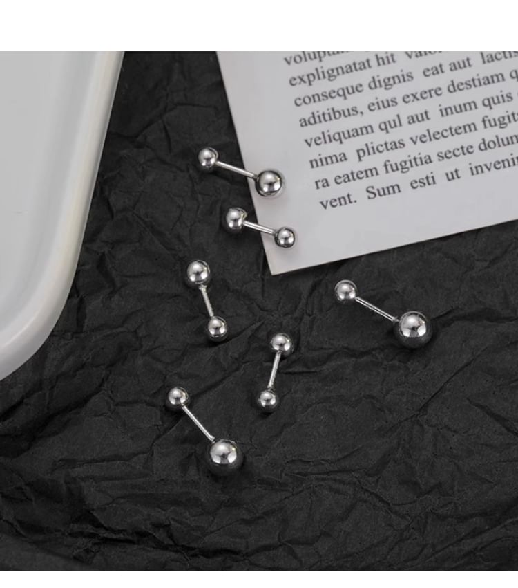 Ear Sterling Ball Silver Stud