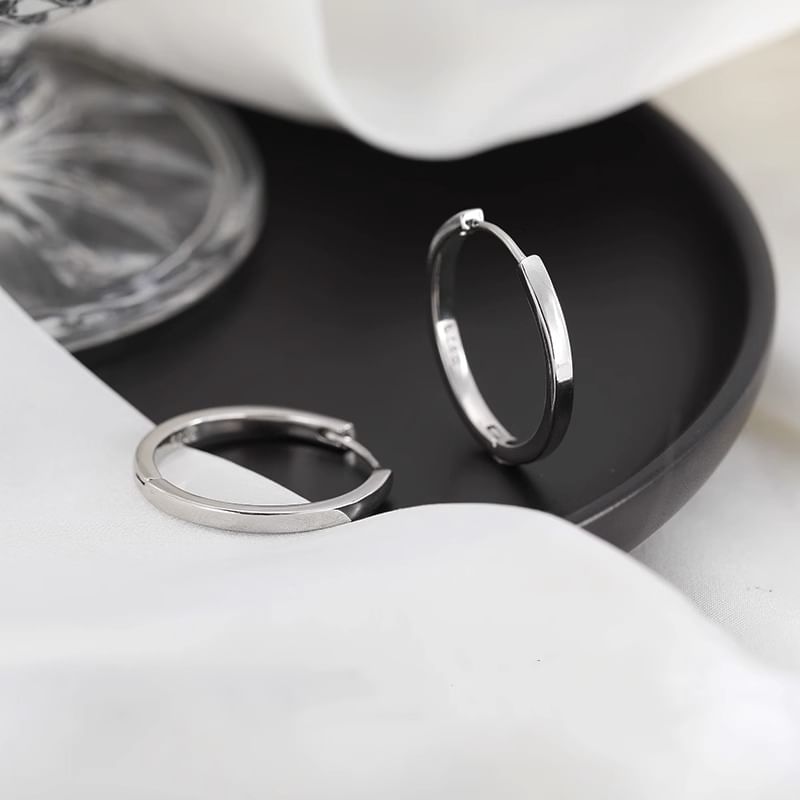 Silver Earring Hoop Sterling