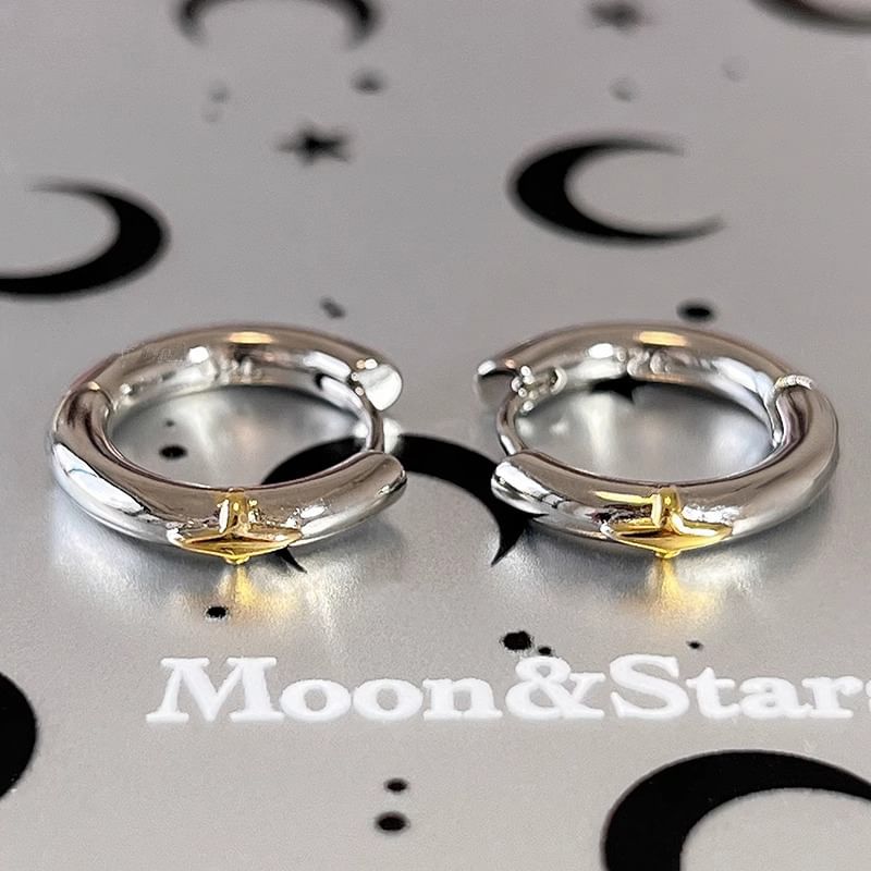 Sterling Silver Star Huggie Earring