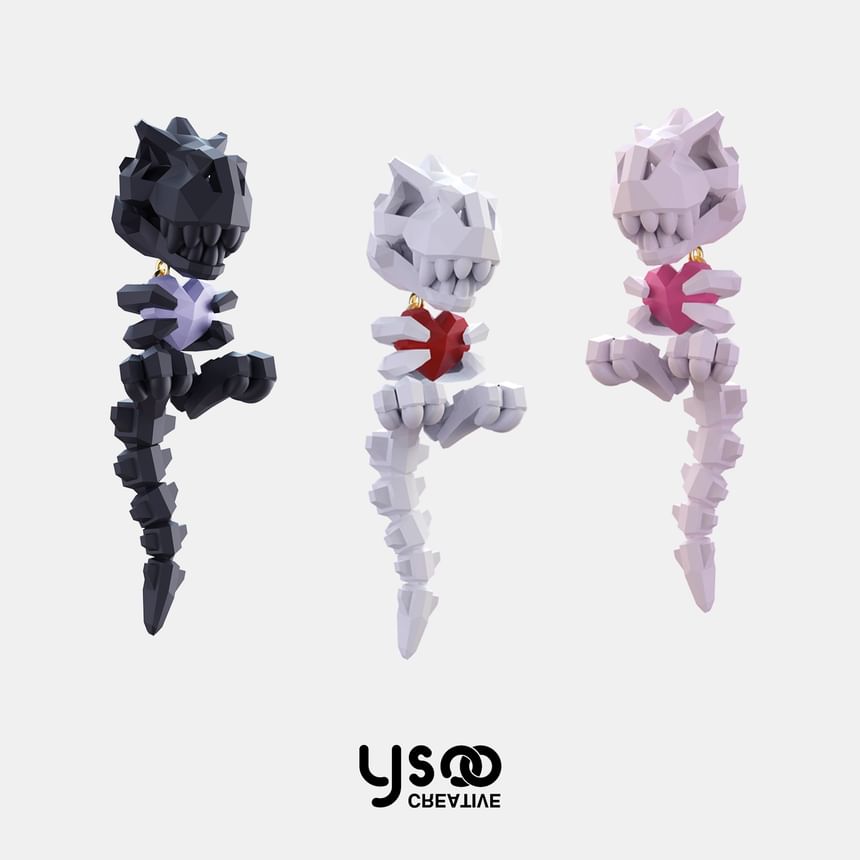 / Ear Dinosaur Earring Clip-On Stud