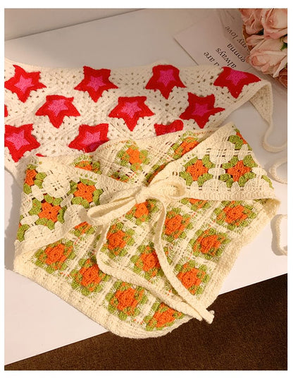 Scarf Head (Various Embroidered Triangle Designs)