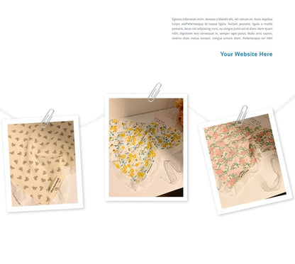 (Various Triangle Print Designs) Floral Scarf Head