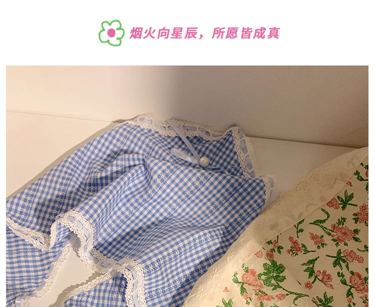 / Trim Scrunchie Set Print Headkerchief Lace