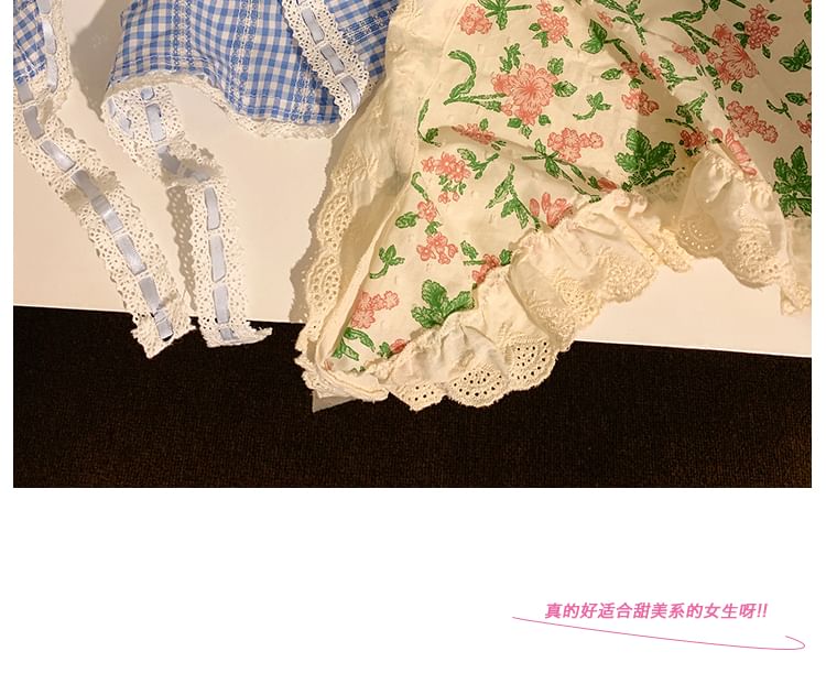 / Trim Scrunchie Set Print Headkerchief Lace