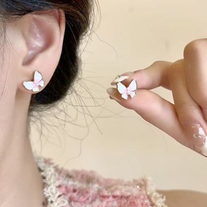 Butterfly Alloy Floral / Stud Earring