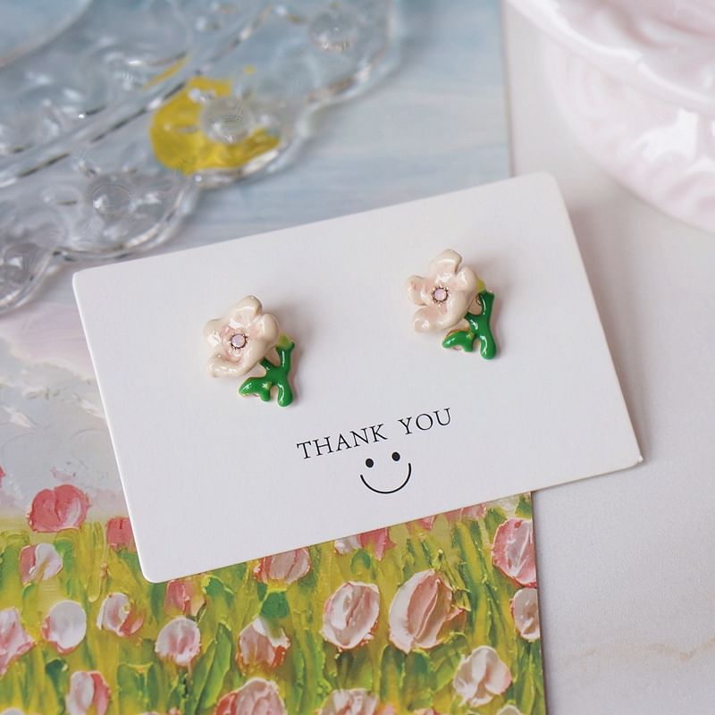 Butterfly Alloy Floral / Stud Earring