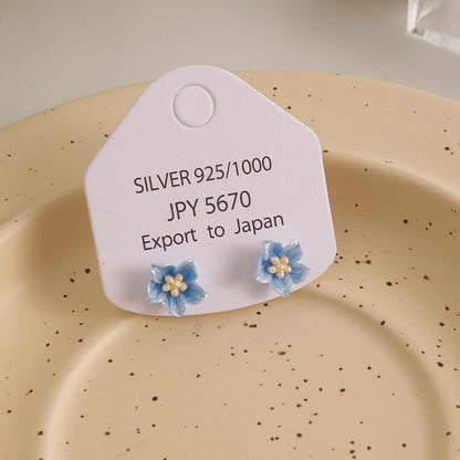 Stud Alloy Earring Floral