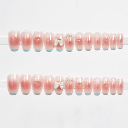 Pfirsichschleife zum Aufdrücken von Nägeln