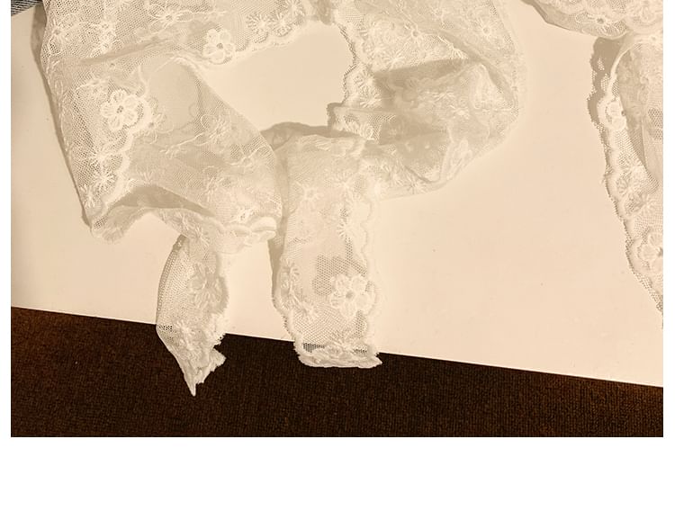 Lace Bandana Flower Embroidered