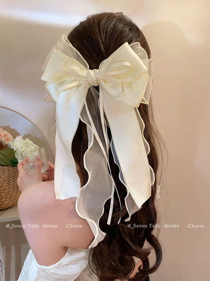 Hair Organza Bow Clip