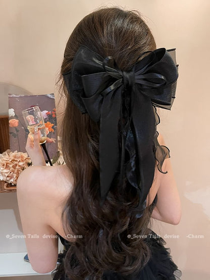 Hair Organza Bow Clip