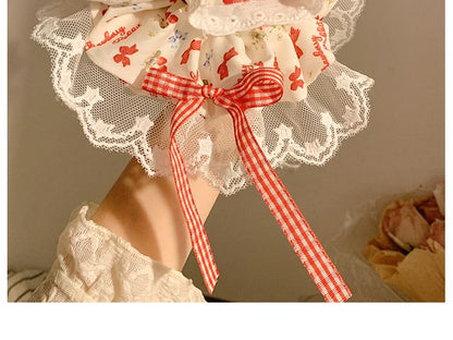 Scrunchie Cherry Trim Floral Bandana / Designs) (Various Lace