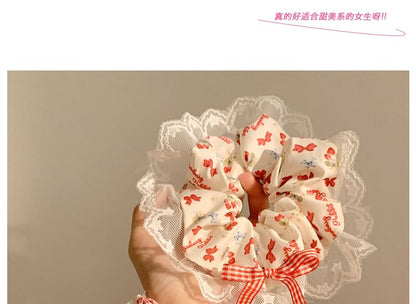 Scrunchie Cherry Trim Floral Bandana / Designs) (Various Lace