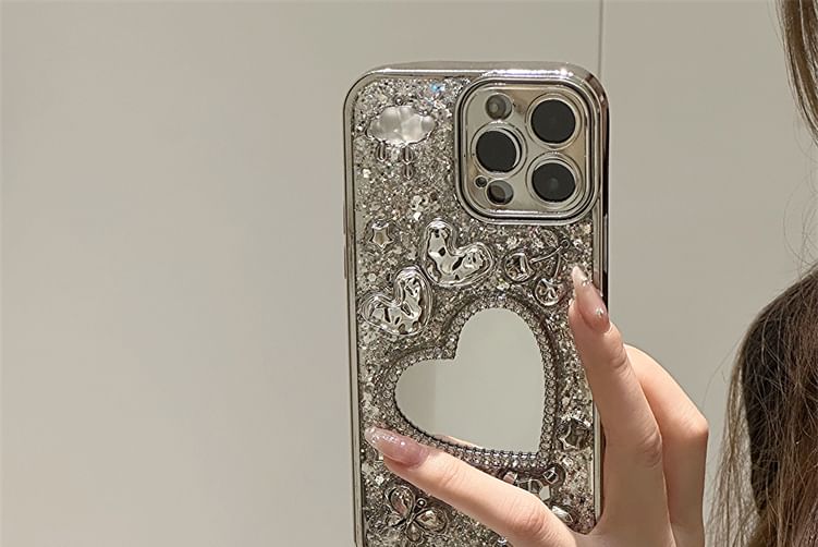 Phone Heart Set Case / Mirrored Strap