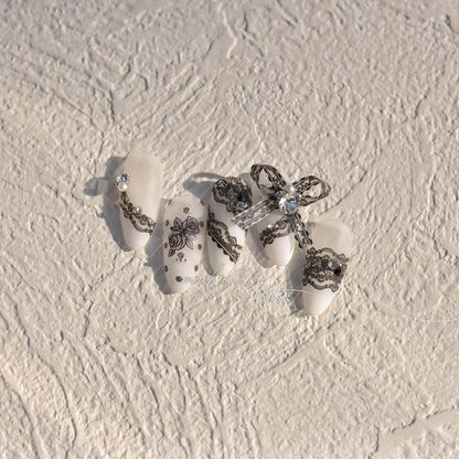 Spitzen-Nagelkunst-Aufkleber