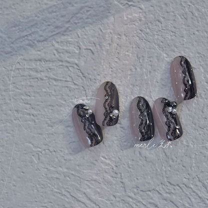 Spitzen-Nagelkunst-Aufkleber