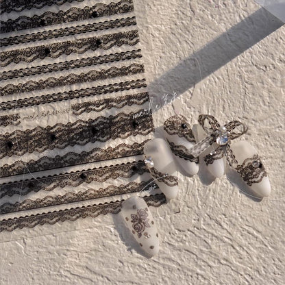 Spitzen-Nagelkunst-Aufkleber