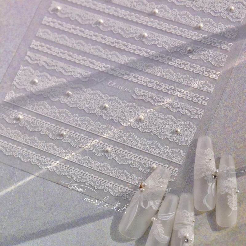 Spitzen-Nagelkunst-Aufkleber