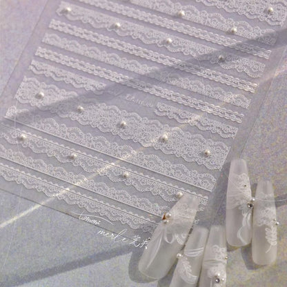 Spitzen-Nagelkunst-Aufkleber