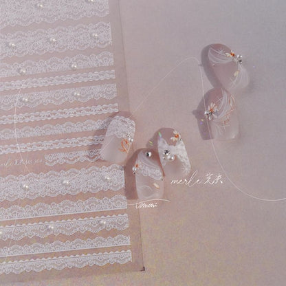 Spitzen-Nagelkunst-Aufkleber