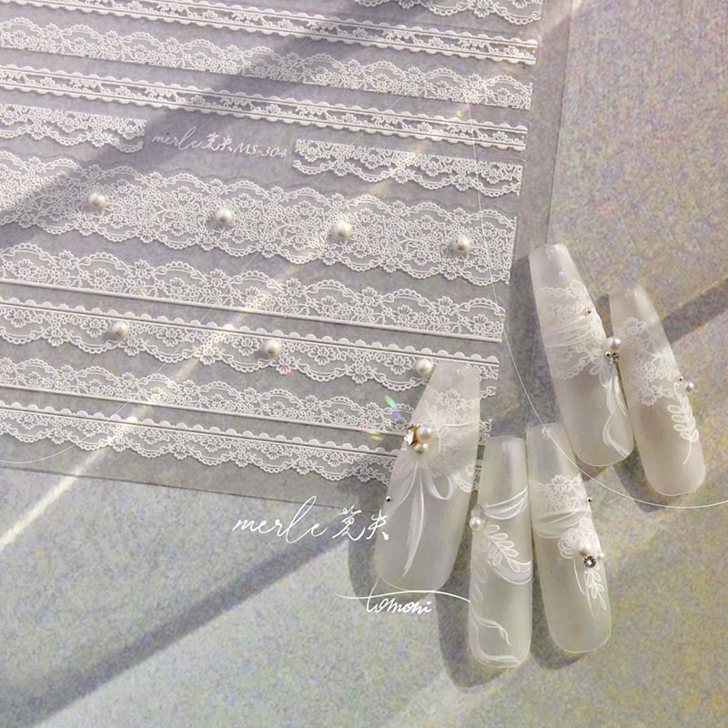 Spitzen-Nagelkunst-Aufkleber