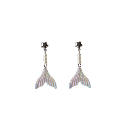 (Various Tail Designs) Dangle Alloy Mermaid Earring