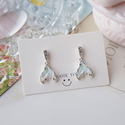 (Various Tail Designs) Dangle Alloy Mermaid Earring