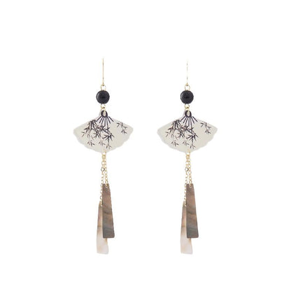 Fan Dangle Alloy Earring