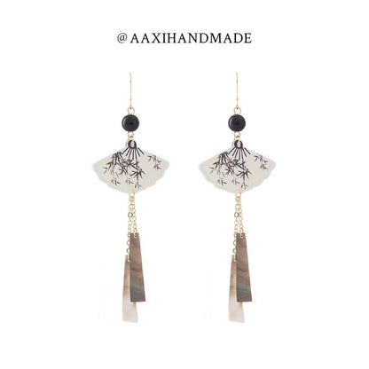 Fan Dangle Alloy Earring