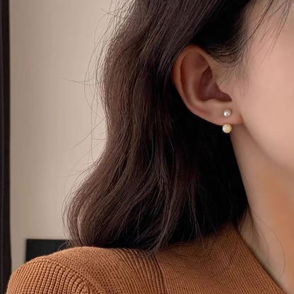 Pearl Rhinestone Ear Jacket Faux