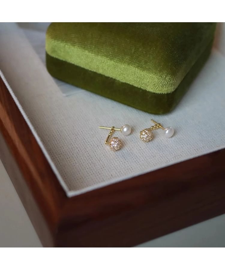 Pearl Rhinestone Ear Jacket Faux