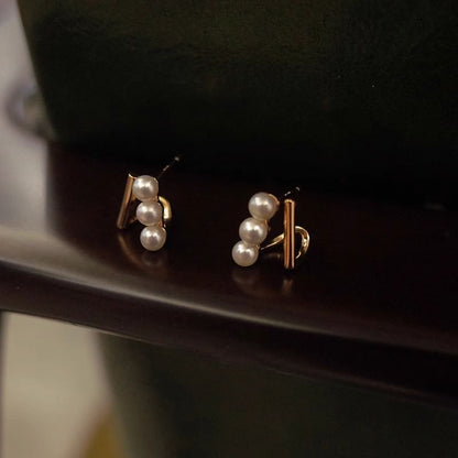 Earring Faux Stud Pearl