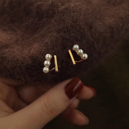 Earring Faux Stud Pearl