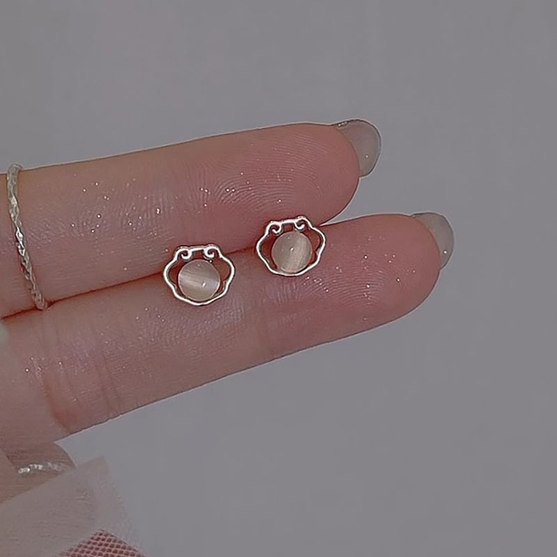 Earring Stone Stud Cat Eye