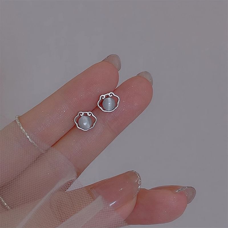Earring Stone Stud Cat Eye