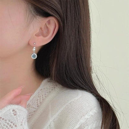 Faux Pearl Rhinestone Earring Drop
