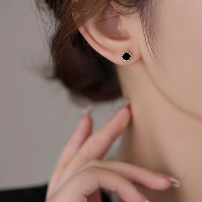 Ear Square Silver Sterling Stud