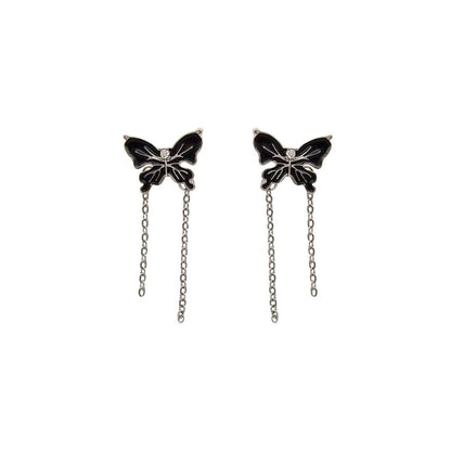 Drop / Earring Butterfly Enamel Clip On